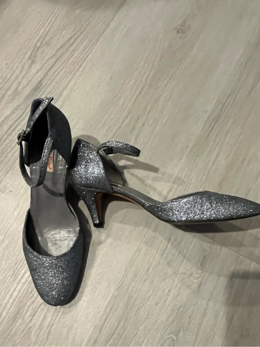 Cath Kidston silver glittery heels